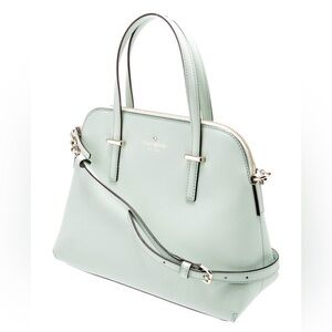 Kate Spade Mint Green Light Blue Leather Shoulder Bag Handbag Satchel Purse